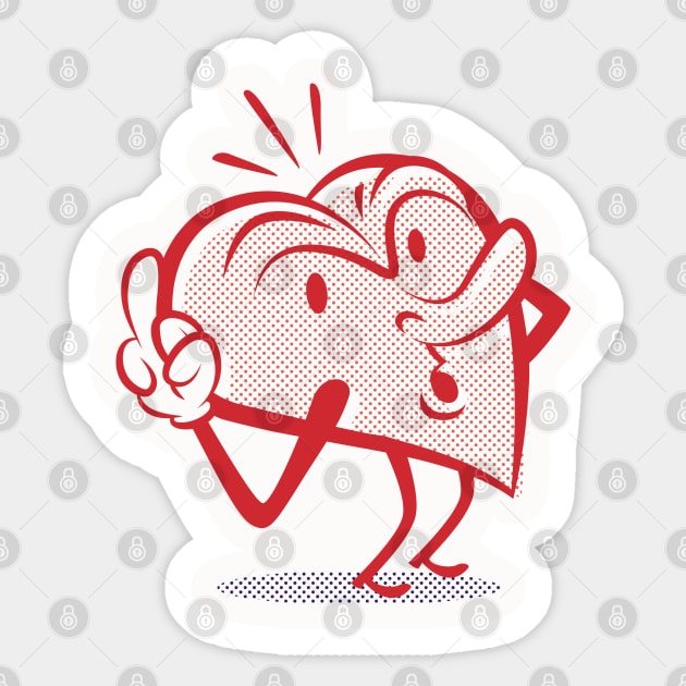 Heart cartoon retro Sticker by Sauher